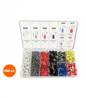 Zestaw tulejek kablowych izolowanych 1800szt. LX1108
