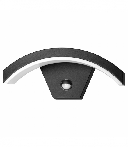 PILEA LED 9W, lampa ogrodowa z czujnikiem PIR, 700lm, IP54, 4000K, czarna Orno AD-OP-6572BLPMR4