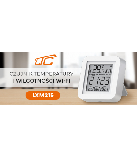 Czujnik temperatury i wilgotności stacja pogodowa SMART Tuya WIFI LTC LXM215