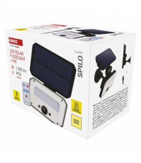 Naświetlacz LED Garden SPILO solarny z PIR, 1500 lm, ciepła biel EMOS ZG131S