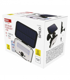 Naświetlacz LED Garden SPILO solarny z PIR, 1500lm, neutralna biel EMOS ZG132S