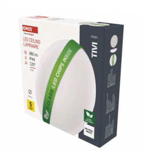 Oprawa sufitowa LED TIVI, okrągła biała 5,2W, IP44, neutralna biel EMOS ZM3405