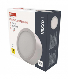 Panel LED natynkowy NEXXO, okrągły, biały, 7,6W, neutralna biel EMOS ZM5125
