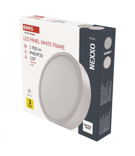 Oprawa powierzchniowa LED NEXXO, okrągła, biała, 21W, neutralna biel EMOS ZM5145