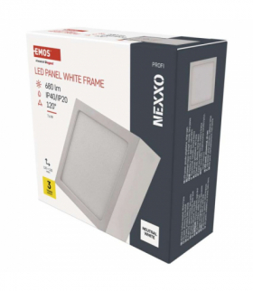 Panel LED natynkowy NEXXO, kwadrat, biały, 7,6W,neutralna biel EMOS ZM6125