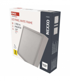Panel LED natynkowy NEXXO, kwadrat, biały, 21 W,neutralna biel EMOS ZM6145