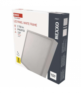 Panel LED natynkowy NEXXO, kwadrat, bialy, 28,5W,Neutralna biel EMOS ZM6155