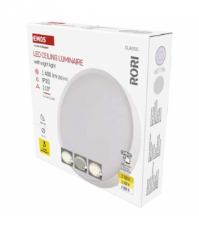 Panel LED natynkowy RORI okrągły, biały, 17W, CCT EMOS ZM4400