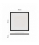 Oprawa LED FLORI kwadratowy, czarny, 18W, neutralna biel EMOS ZM1406