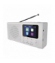 Przenośne radio z Bluetooth, MP3, DAB DAB+ FM, białe EMOS E0091