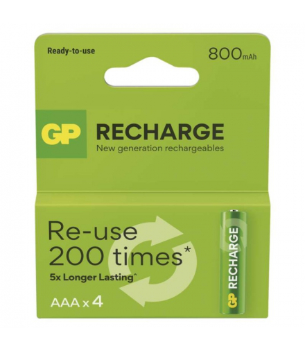 GP akumulatorek Recharge 800 AAA (HR03) 4PP*MPP GP B27184