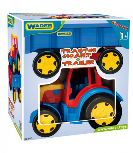Traktor z przyczepą 120 cm gigant pudełko Wader 66100