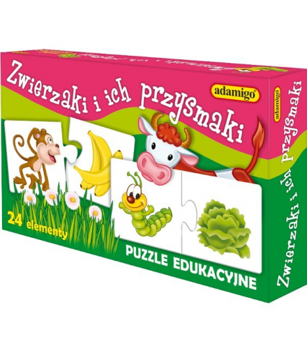 Układanka zwierzaki i przysmaki Adamigo 6519