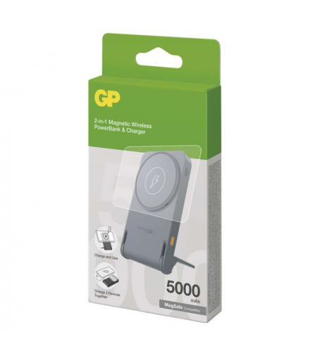 GP Powerbank Q05B , 5000 mAh, 20 W+Wireless, czarny MPP GP B6305B