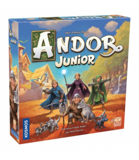 Gra Andor Junior, Ochroń krainę Andor i jej mieszkańców, wcielisz się w role czarodziejki, wojownika, łuczniczki, krasnoluda, 7+, 2-4 graczy, Galakta 06101