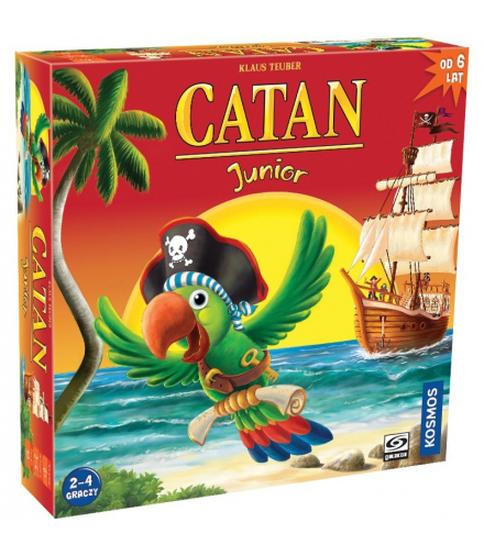 Gra Catan Junior, Żegluj piracką łajbą, odkrywaj wyspy i buduj obozy piratów, 6+, 2-4 graczy, Galakta 1199
