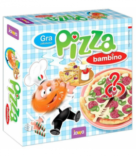 Gra Pizza Bambino, 36 trójkątnych elementów, to składniki dla sześciu różnych rodzajów pizzy: Americana, Pepperoni, Hawajska, Capricciosa, Vegetariana i Margherita Jawa 00796