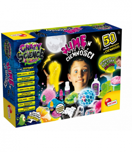 Zestaw naukowy Crazy Science Slime w ciemności, Lisciani 304-PL89239