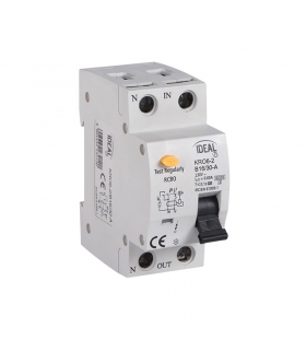 KRO6-2/C10/30-A Wyłącznik różnicowo-prądowy z zabezpieczeniem nadmiarowo-prądowym Kanlux 23216