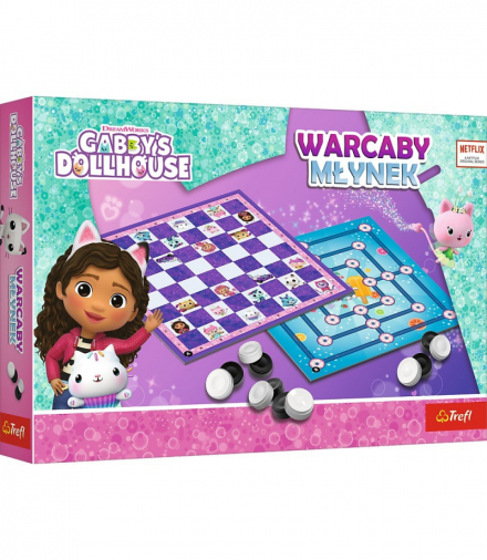 Gra Warcaby i Młynek Gabi Gabby Dollhouse Trefl 02800