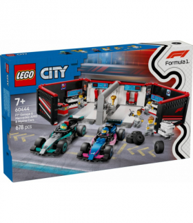 Klocki City F1 Garaż i bolidy mercedes-amg i alpine LEGO 60444