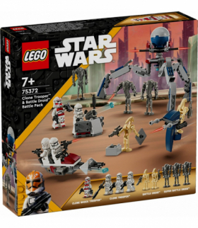 Klocki Star Wars Zestaw bitewny z żołnierzem armii klonów i droidem bojowym LEGO 75372
