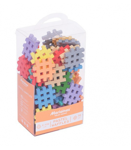 Klocki waffle mini pastel 70 elementów Marioinex 903667
