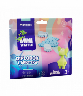 Klocki mini waffle - saszetka diplodok i arktyka 25 elementów Marioinex 906149