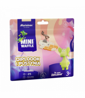Klocki mini waffle - saszetka diplodok i pustynia 25 elementów Marioinex 906170