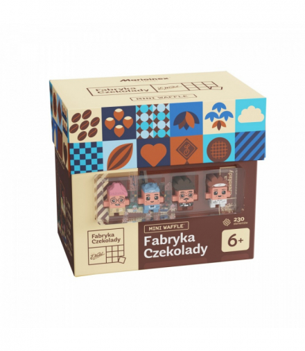 Klocki mini waffle - wadel fabryka czekolady 230 elementów, 6+, Marioinex 906354