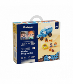 Klocki mini waffle - wedel słodka furgonetka 100 elementów, 6+, Marioinex 906378