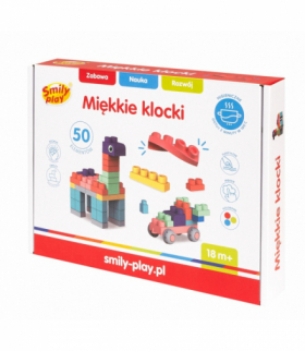Klocki miękkie 50 elementów Smily Play SP84943