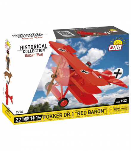 Klocki fokker dr.1 czerwony baron 221 klocków Cobi Klocki COBI-2996
