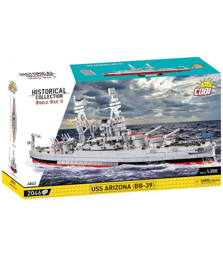 Klocki uss arizona bb-39 2046 klocków Cobi Klocki COBI-4843