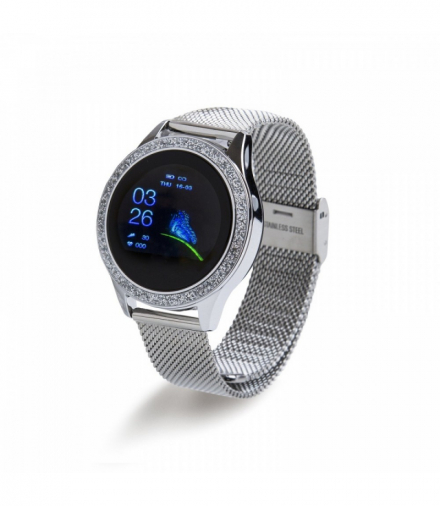 Smartwatch Oro Smart Crystal srebry ORO-MED ORO_SMART_CRYSTAL_SILVER