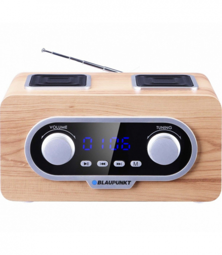 Radio przenośne FM Pll SD/USB/AUX z akumulatorem i zegarkiem Blaupunkt PP5.2CM