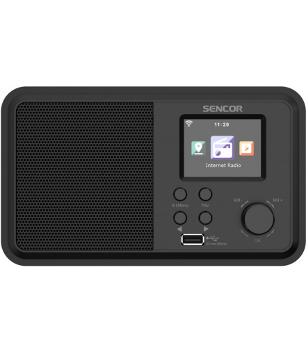 Radio internetowe moc 4W, WiFi, FM, DAB+, USB, z wyświetlaczem LCD Sencor SIR 5100WDB