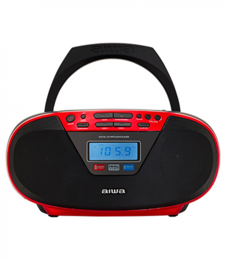 Boombox, przenośny odtwarzacz stereo AC/DC CD/MP3/FM-PLL/BT BBTU-400RD AIWA 8435256898446
