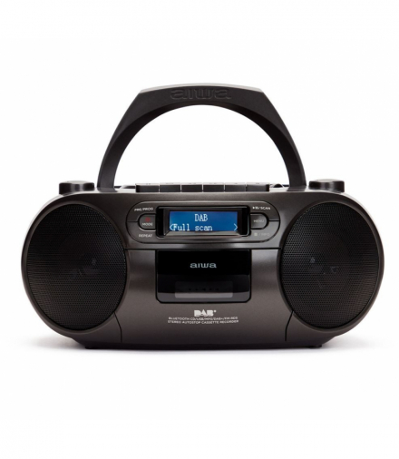 Boombox z DAB +, przenośny odtwarzacz CD/MP3/USB/TAPE/BT z radiem FM PLL, BBTC-660DAB/BK AIWA 8435256897715
