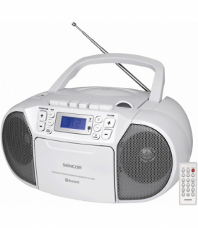 Radiomagnetofon z CD, BT, mp3, usb, bluetooth Sencor SPT 3907W