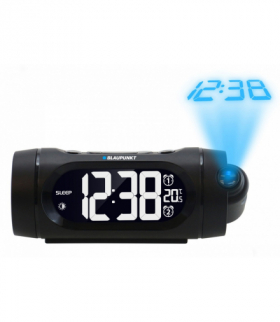 Radiobudzik 2 x alarm USB, projektor Blaupunkt CRP9BK