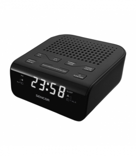 Radiobudzik, wyświetlacz LED, prog. 20 stacji FM Sencor SRC 136 B
