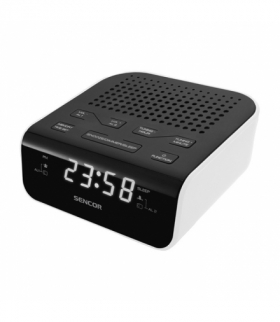 Radiobudzik, wyświetlacz LED, prog. 20 stacji FM Sencor SRC 136 WH