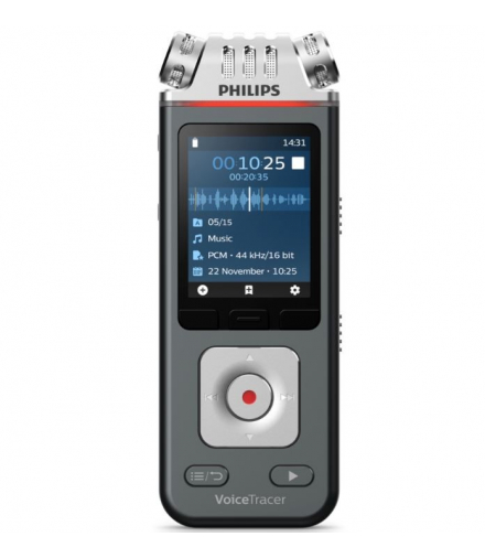 Dyktafon pamięć 8gb, usb, microSDHC 32GB, 3 mikrofony Hi-Fi Philips DVT6115