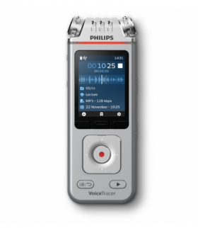 Dyktafon pamięć 8gb, usb, microSDHC max 32GB, 3 mikrofony Philips DVT4115