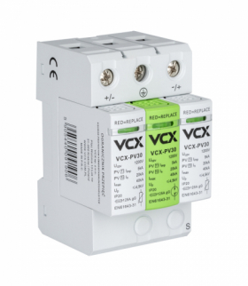 Ogranicznik przepięć fotowoltaiczny DC B+C 3P 1200V (T1+T2) 5kA PV30 (iskiernikowy) VCX