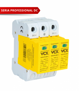 Ogranicznik przepięć fotowoltaiczny DC B+C 3P 1200V (T1+T2) 12,5kA PROF.GOLD VCX