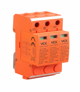Ogranicznik przepięć fotowoltaiczny DC B+C 3P (T1+T2) 1200V 14kA VCX