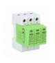 Ogranicznik przepięć fotowoltaiczny DC B+C 3P (T1+T2) 12,5kA 1200V GREEN VCX