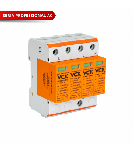 Ogranicznik przepięć B+C 4P (T1+T2) 7kA, AC Professional VCX